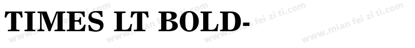 TIMES LT BOLD字体转换